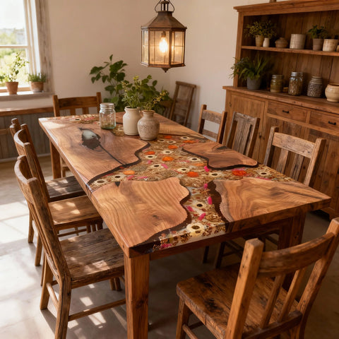 Custom-Black-Walnut-Epoxy-Resin-River-Table-Clear-Transparent-Resin-VJS-5931-13