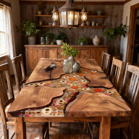 Custom-Black-Walnut-Epoxy-Resin-River-Table-Clear-Transparent-Resin-VJS-5931-17