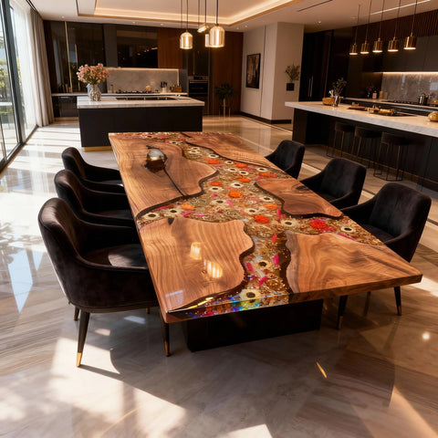 Custom-Black-Walnut-Epoxy-Resin-River-Table-Clear-Transparent-Resin-VJS-5931-19