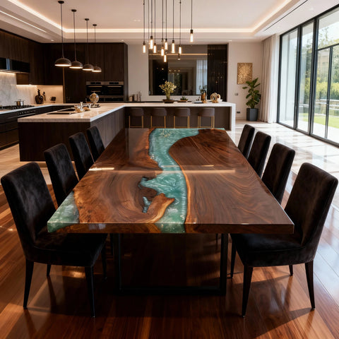Custom-Black-Walnut-Epoxy-Resin-River-Table-Jade-Turquoise-Pearl-QZN-619-02