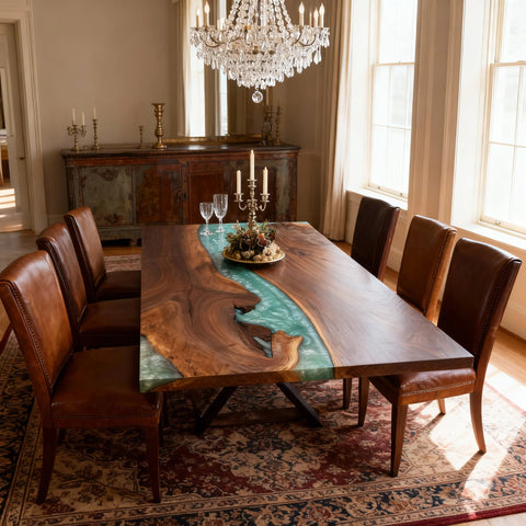 Custom-Black-Walnut-Epoxy-Resin-River-Table-Jade-Turquoise-Pearl-QZN-619-06