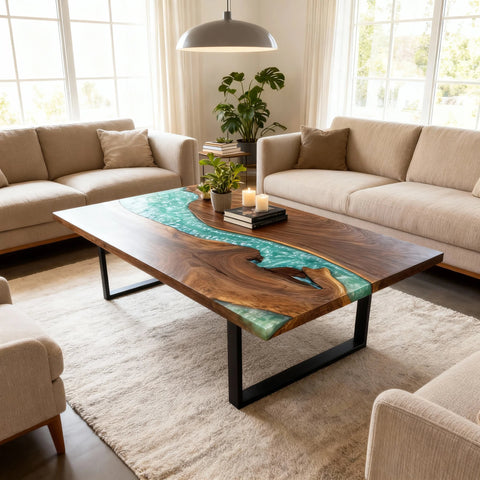 Custom-Black-Walnut-Epoxy-Resin-River-Table-Jade-Turquoise-Pearl-QZN-619-10