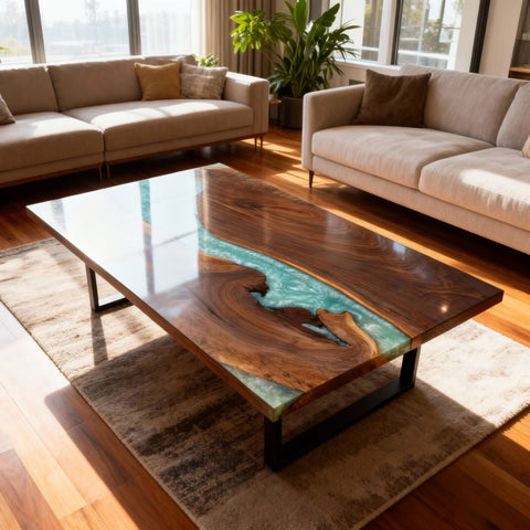 Custom-Black-Walnut-Epoxy-Resin-River-Table-Jade-Turquoise-Pearl-QZN-619-13