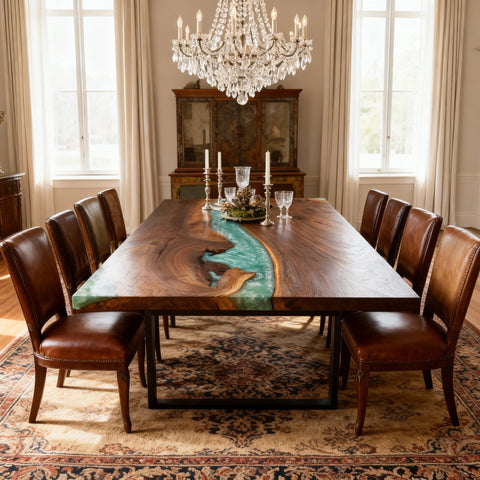 Custom-Black-Walnut-Epoxy-Resin-River-Table-Jade-Turquoise-Pearl-QZN-619-15
