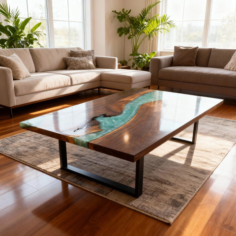 Custom-Black-Walnut-Epoxy-Resin-River-Table-Jade-Turquoise-Pearl-QZN-619-18