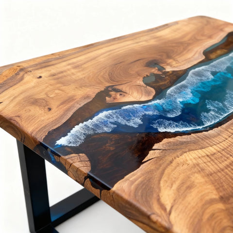 Custom-Black-Walnut-Epoxy-Resin-River-Table-Ocean-Blue-With-White-Surf-QMF-729-08
