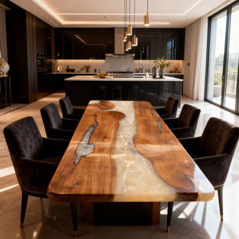 Custom-Black-Walnut-Epoxy-Resin-River-Table-Pearlescent-Ivory-Resin-JQF-7392-06