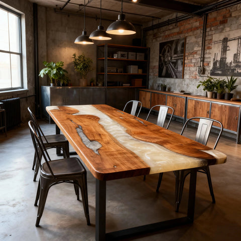 Custom-Black-Walnut-Epoxy-Resin-River-Table-Pearlescent-Ivory-Resin-JQF-7392-09