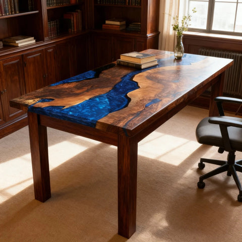 Custom-Black-Walnut-Epoxy-Resin-River-Table-Sapphire-Blue-Pearlescent-LQN-5829-09