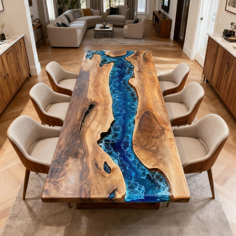 Custom-Black-Walnut-Epoxy-Resin-River-Table-Sapphire-Cerulean-Blue-HZX-9271-02