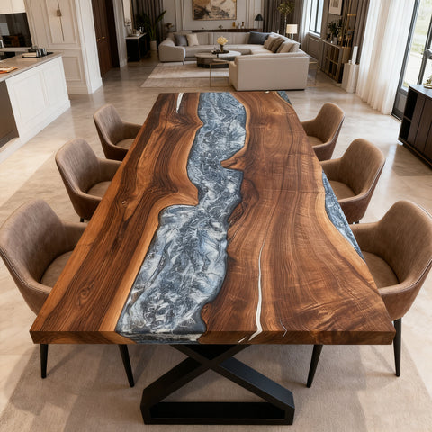 Custom-Black-Walnut-Epoxy-Resin-River-Table-Slate-Blue-Silver-Pearl-Resin-HZX-4173-01