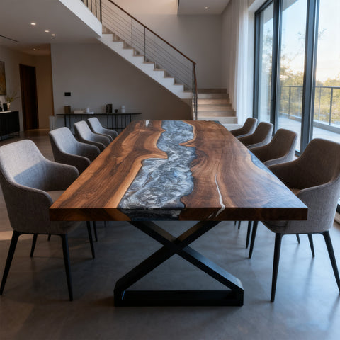 Custom-Black-Walnut-Epoxy-Resin-River-Table-Slate-Blue-Silver-Pearl-Resin-HZX-4173-03