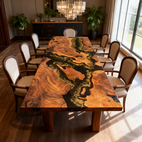 Custom-Olive-Wood-Epoxy-Resin-River-Table-Black-Pearl-Resin-With-Moss-Green-Wisps-QNF-827-04