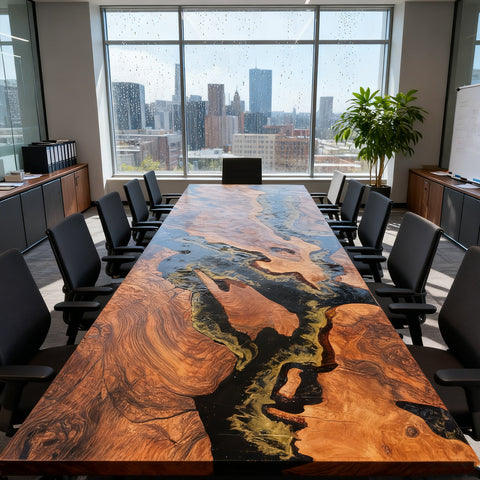 Custom-Olive-Wood-Epoxy-Resin-River-Table-Black-Pearl-Resin-With-Moss-Green-Wisps-QNF-827-05