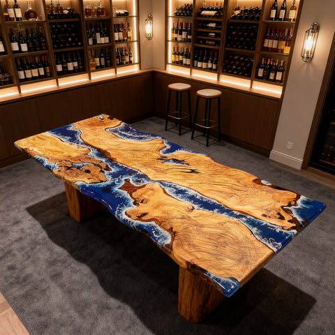 Custom-Olive-Wood-Epoxy-Resin-River-Table-Cobalt-Blue-Resin-QNZ-7842-02