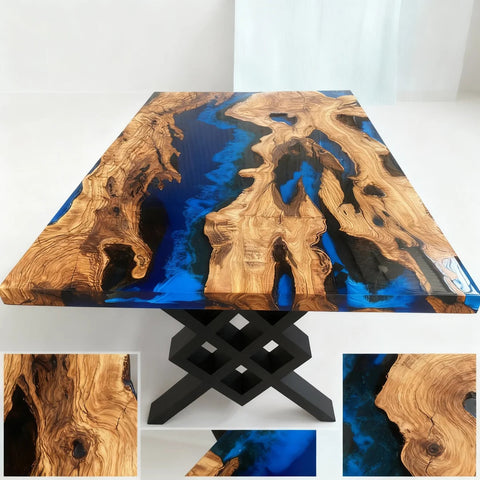 Custom-Olive-Wood-Epoxy-Resin-River-Table-Deep-Cobalt-To-Sapphire-Blue-VHX-3627-02