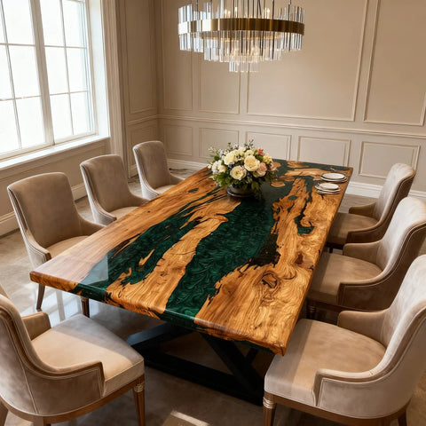 Custom-Olive-Wood-Epoxy-Resin-River-Table-Emerald-Green-Pearl-VNZ-3816-01
