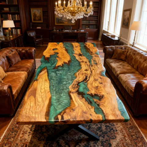 Custom-Olive-Wood-Epoxy-Resin-River-Table-Emerald-Green-Pearl-VQJ-6381-08