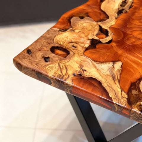 Custom-Olive-Wood-Epoxy-Resin-River-Table-Honey-Amber-KZP-7463-02