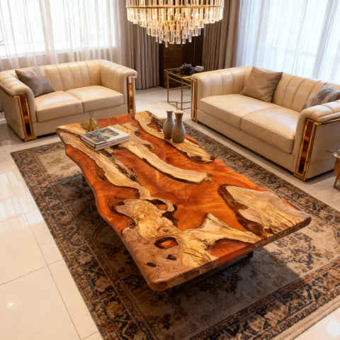 Custom-Olive-Wood-Epoxy-Resin-River-Table-Honey-Amber-KZP-7463-09