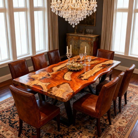 Custom-Olive-Wood-Epoxy-Resin-River-Table-Honey-Amber-KZP-7463-11