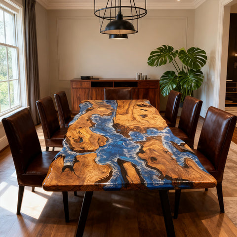 Custom-Olive-Wood-Epoxy-Resin-River-Table-Ocean-Blue-With-Pearlescent-White-RWQ-3187-03