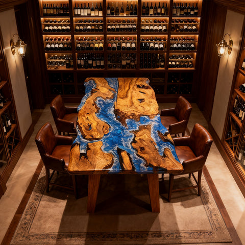 Custom-Olive-Wood-Epoxy-Resin-River-Table-Ocean-Blue-With-Pearlescent-White-RWQ-3187-04