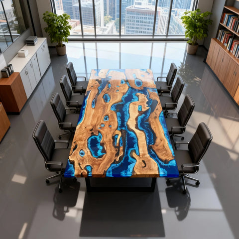 Custom-Olive-Wood-Epoxy-Resin-River-Table-Sapphire-Blue-Resin-With-Aqua-Highlights-KJD-918-14