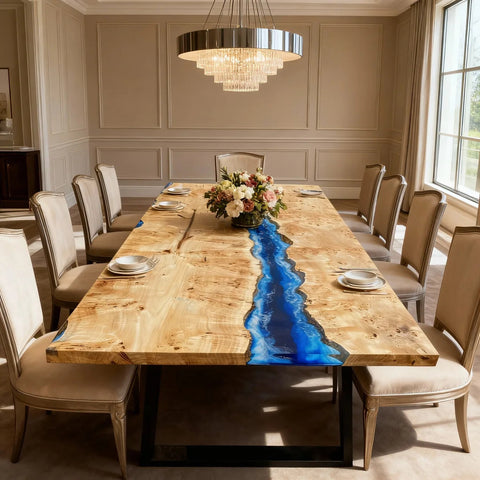 Custom-Poplar-Wood-Epoxy-Resin-River-Table-Azure-To-Cobalt-Blue-Pearl-QMX-682-12