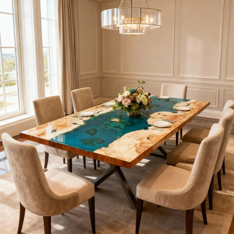 Custom-Poplar-Wood-Epoxy-Resin-River-Table-Turquoise-To-Teal-Resin-RKU-5731-01