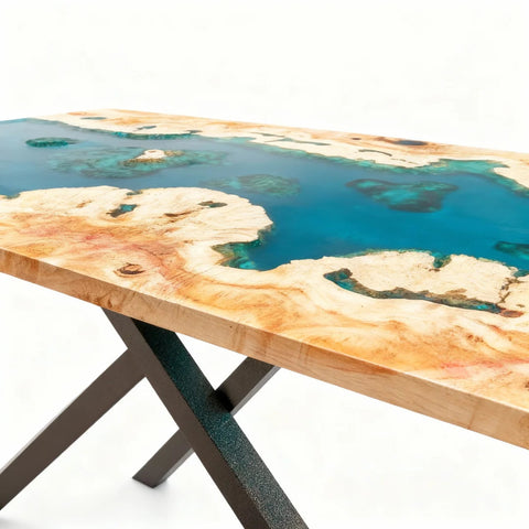 Custom-Poplar-Wood-Epoxy-Resin-River-Table-Turquoise-To-Teal-Resin-RKU-5731-02