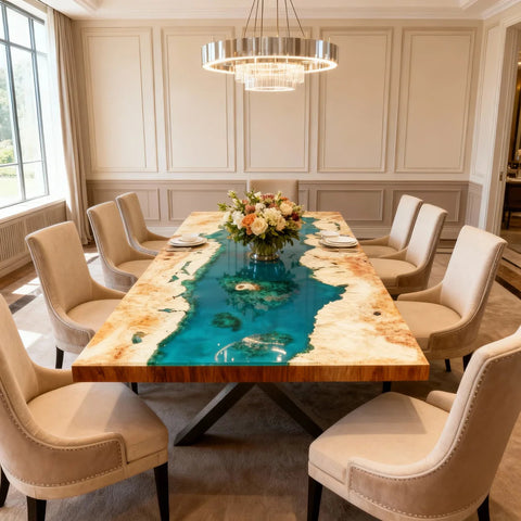 Custom-Poplar-Wood-Epoxy-Resin-River-Table-Turquoise-To-Teal-Resin-RKU-5731-07