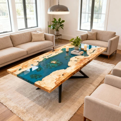 Custom-Poplar-Wood-Epoxy-Resin-River-Table-Turquoise-To-Teal-Resin-RKU-5731-09
