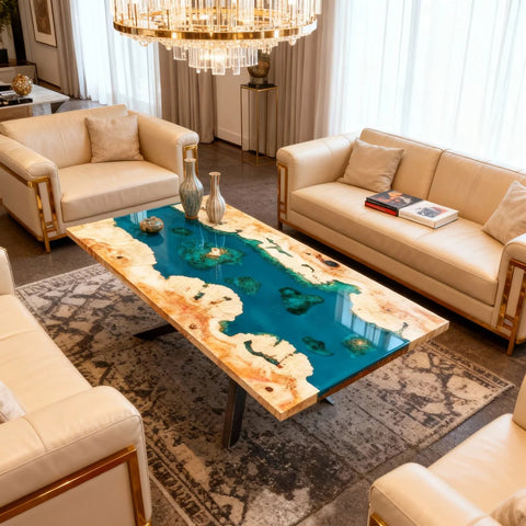 Custom-Poplar-Wood-Epoxy-Resin-River-Table-Turquoise-To-Teal-Resin-RKU-5731-11