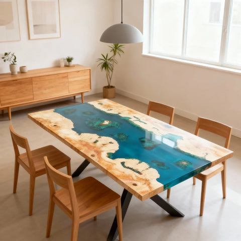 Custom-Poplar-Wood-Epoxy-Resin-River-Table-Turquoise-To-Teal-Resin-RKU-5731-13