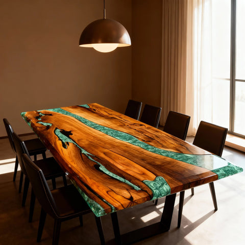 Custom-Walnut-Epoxy-Resin-River-Table-Jade-Green-Pearlescent-QZN-742-02