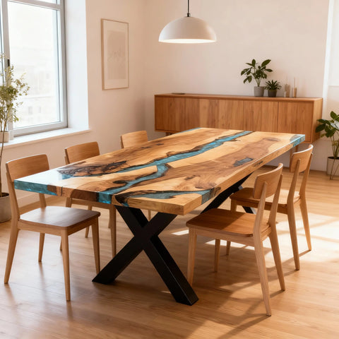 Custom-Walnut-Epoxy-Resin-River-Table-Sea-Glass-Turquoise-ZKP-847-06