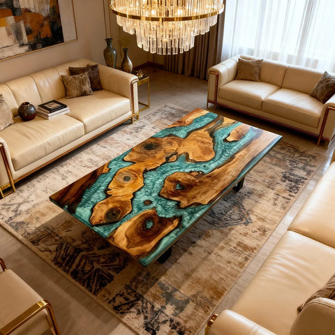 Custom-Walnut-Epoxy-Resin-River-Table-Turquoise-Sea-Glass-Resin-JWX-3829-06