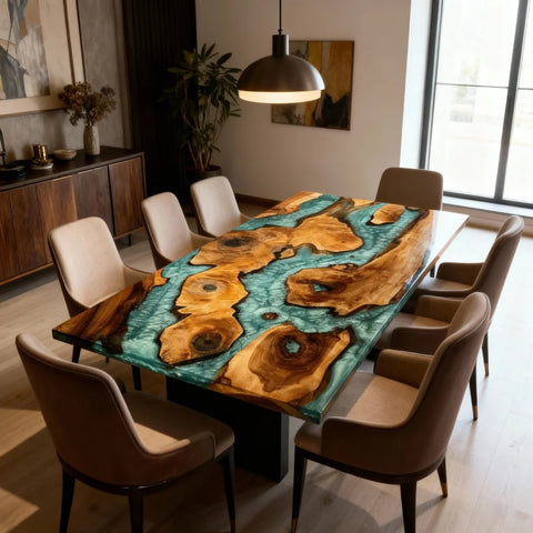 Custom-Walnut-Epoxy-Resin-River-Table-Turquoise-Sea-Glass-Resin-JWX-3829-09
